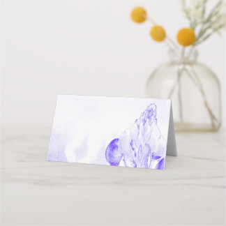 Tarjeta De Asiento Diseño azul y blanco