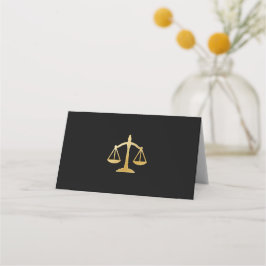Tarjeta De Asiento Diseño de Golden Scales of Justice Law