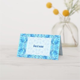 Tarjeta De Asiento Diseño rosa opulento en boda turquesa