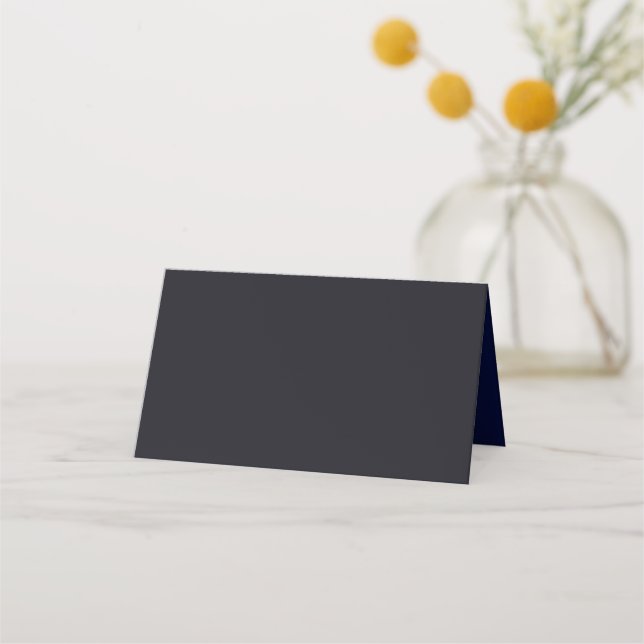 Tarjeta De Asiento Diseño simple negro personalizado Agregar foto o t (Anverso)