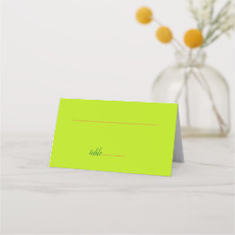 Tarjeta De Asiento Diversión rosa y verde Boda