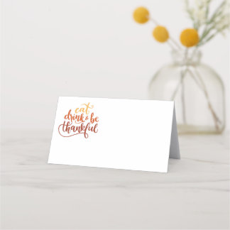 Tarjeta De Asiento Divertido, tome una bebida y sea agradecido