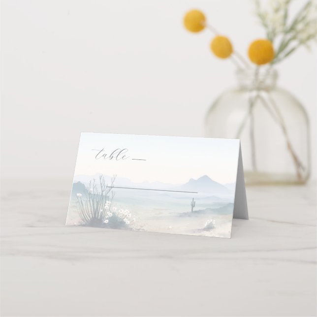 Tarjeta De Asiento Dreamy Pastel Desert Landscape (Anverso)