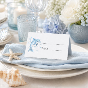 Tarjeta De Asiento Ducha de bebé delfín bajo el mar