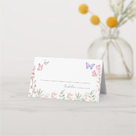 Tarjeta De Asiento Ducha de Novia Mariposas Modernas 