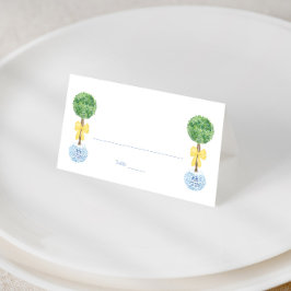 Tarjeta De Asiento Ducha de primavera del topiario del bosque neutro 