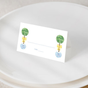Tarjeta De Asiento Ducha de primavera del topiario del bosque neutro