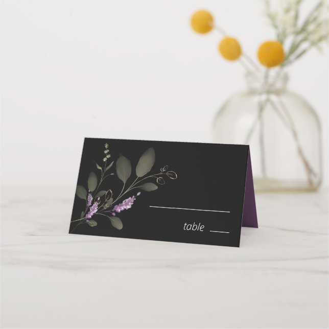 Tarjeta De Asiento Dulce Boda de Arco Floral Lilac ID998 (Anverso)