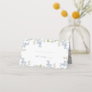 Tarjeta De Asiento Dusty Blue Elegante Jardín Vintage Despedida de So