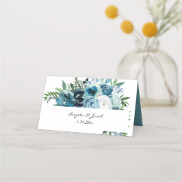 Tarjeta De Asiento Dusty Blue Floral 2 versión 2