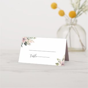 Tarjeta De Asiento Dusty Mauve Boda Botánico