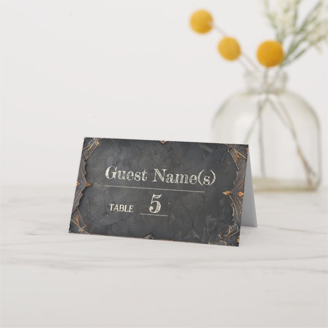Tarjeta De Asiento Dwarven Splendor Fantasy Boda (Anverso)