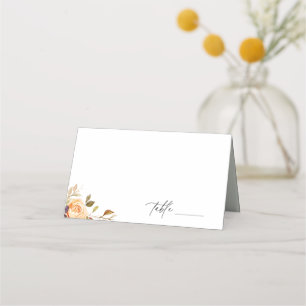 Tarjeta De Asiento Earthy Autumn Floral Boda Place Card