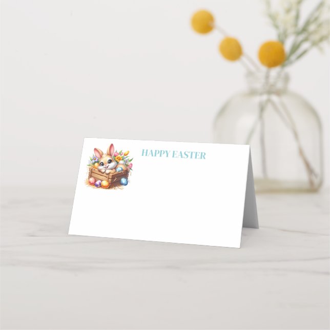 Tarjeta De Asiento Easter Name Place Card (Anverso)
