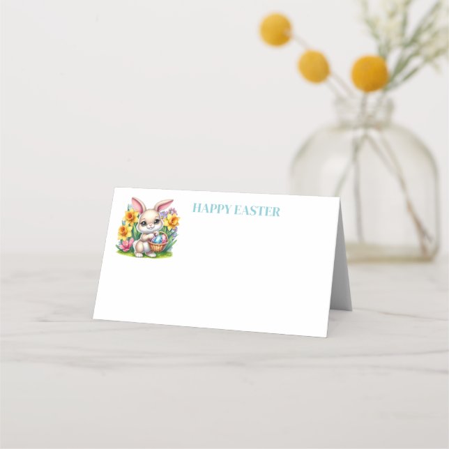Tarjeta De Asiento Easter Name Place Card (Anverso)