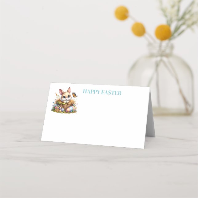 Tarjeta De Asiento Easter Name Place Card (Anverso)