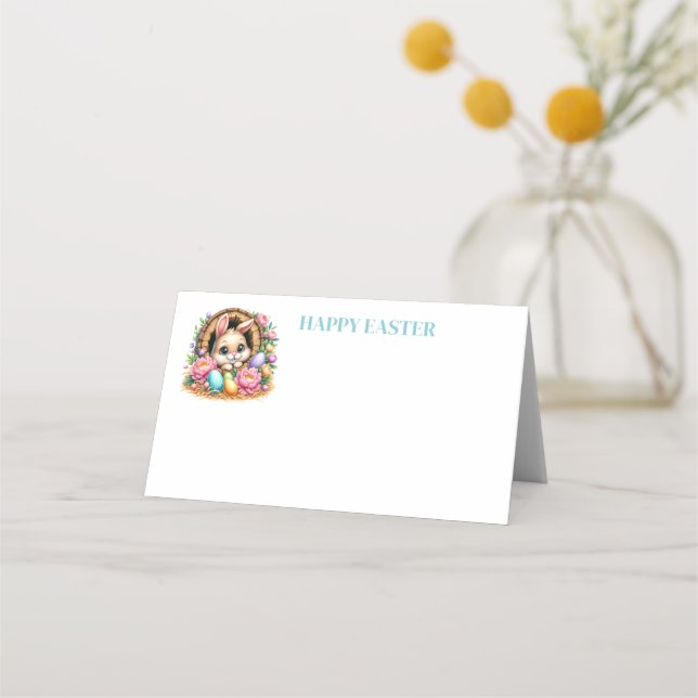 Tarjeta De Asiento Easter Name Place Card (Anverso)