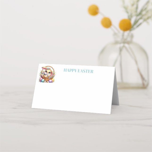 Tarjeta De Asiento Easter Name Place Card (Anverso)