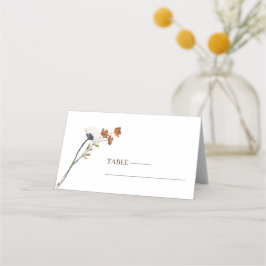 Tarjeta De Asiento Ejemplo Un Boda de Flor Silvestre