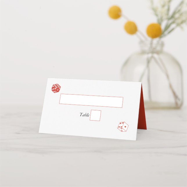 Tarjeta De Asiento El destino del Casino de Las Vegas - Red (Anverso)