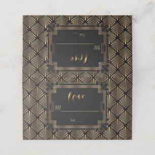 Tarjeta De Asiento El gran Boda de Gatsby de los años 20 de Glam Roar