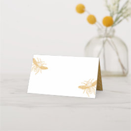 Tarjeta De Asiento El Honeycomb dorado y las abejas 2