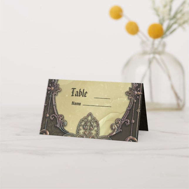 Tarjeta De Asiento El marco ostenta un diseño opulento (Anverso)