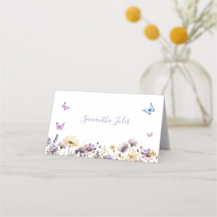 Tarjeta De Asiento Él me da mariposas en el estómago Desayuno nupcial