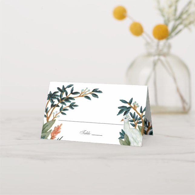 Tarjeta De Asiento El pavo real (Anverso)