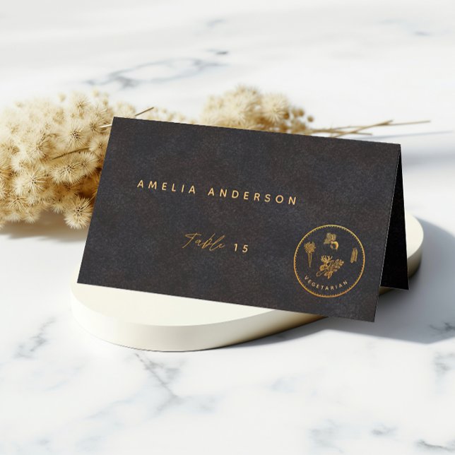 Tarjeta De Asiento Elección de alimentos para Bodas vegetarianos de M (Subido por el creador)