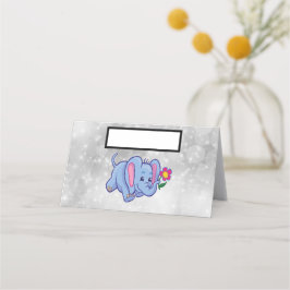 Tarjeta De Asiento Elefante de dibujos animados lindo