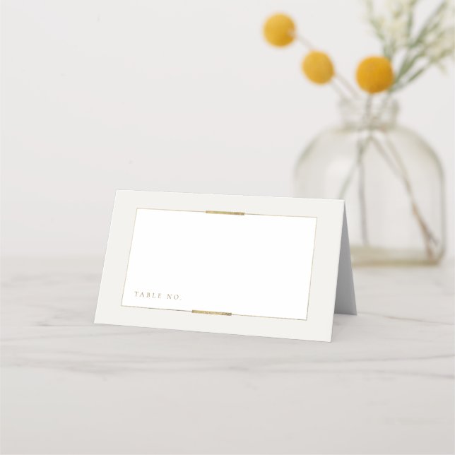 Tarjeta De Asiento Elegancia enmarcada Boda sencillo y moderno (Anverso)