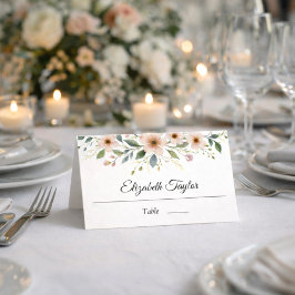 Tarjeta De Asiento Elegant Anemone Wildflower Botanical Wedding 