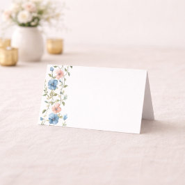 Tarjeta De Asiento Elegant Blue Floral Event