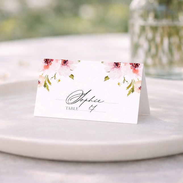 Tarjeta De Asiento Elegant Floral Place Card (Subido por el creador)