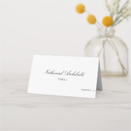 Tarjeta De Asiento Elegant & Minimalist with Meal Choice Wedding
