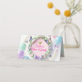 Tarjeta De Asiento Elegant Pastel Quinceañera Place Cards