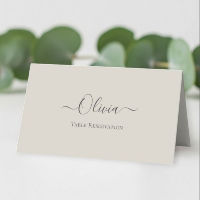 Tarjeta De Asiento Elegant Personalized Wedding Place Card –  Simple  (Subido por el creador)