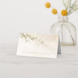 Tarjeta De Asiento Elegant Stone & Floral Wedding Folded Place Card