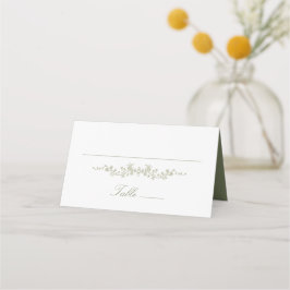 Tarjeta De Asiento Elegant Vintage Sage Green French Floral Wedding