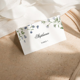 Tarjeta De Asiento Elegante acuarela Boda de flores silvestres tarjet