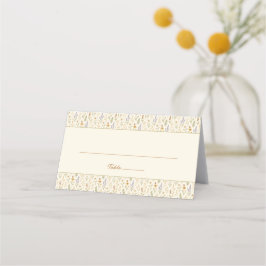 Tarjeta De Asiento Elegante acuarela Boda Floral de flores silvestres