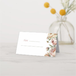 Tarjeta De Asiento Elegante acuarela Peonies Boda Place Card