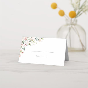 Tarjeta De Asiento Elegante acuarela rosa Floral Bridal Shower