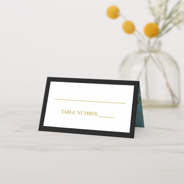 Tarjeta De Asiento Elegante Boda "Almond Blossom" (Anverso)