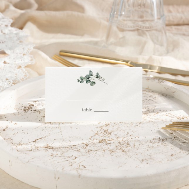Tarjeta De Asiento Elegante Boda botánico doblado (Subido por el creador)