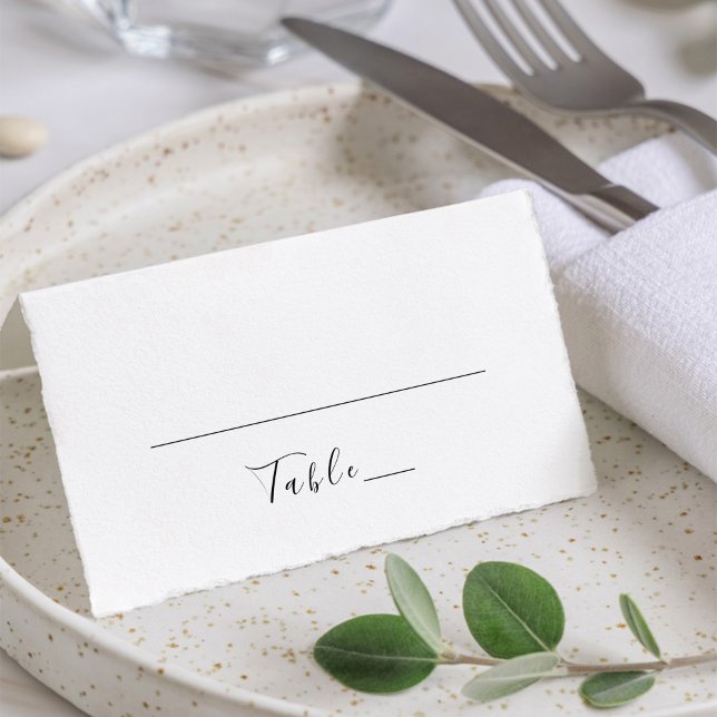 Tarjeta De Asiento Elegante Boda Clásico de Caligrafía (Subido por el creador)