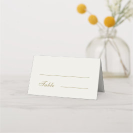 Tarjeta De Asiento Elegante Boda clásico del Monograma Dorado doblado