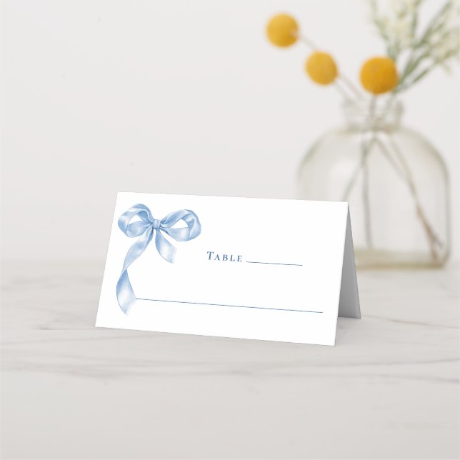 Tarjeta De Asiento Elegante Boda de barniz azul turbio (Anverso)