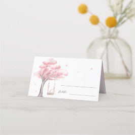 Tarjeta De Asiento Elegante Boda de cerezo en flor de sakura
